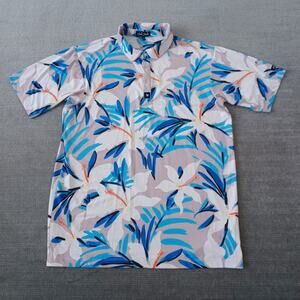 Bad Birdie Golf Polo Shirt Mens Large Floral Colorful Performance Lightweight *